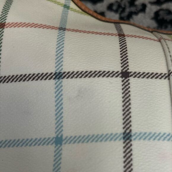 Coach Women's Plaid Tattersall Shoulder Bag - White and Pink - Picture 13 of 13